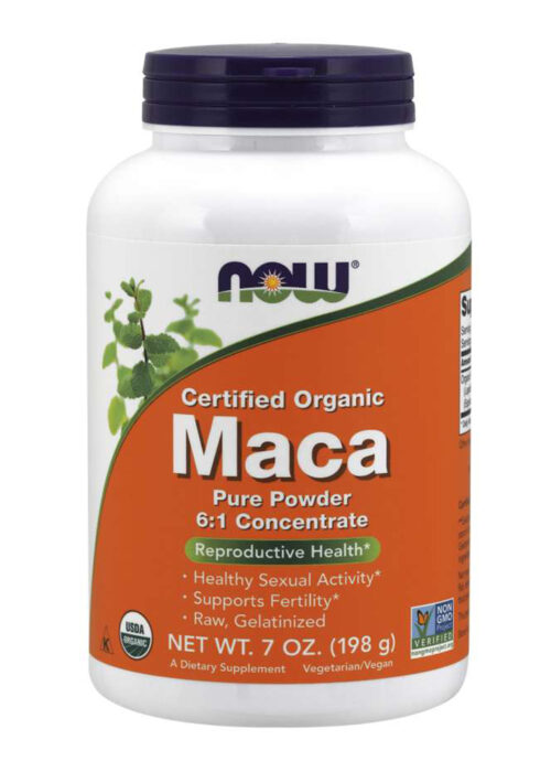 Now Maca Pure Powder, Organic 198g