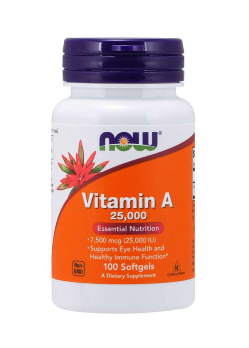 Now Vitamin A 25,000 IU 100 Softgels