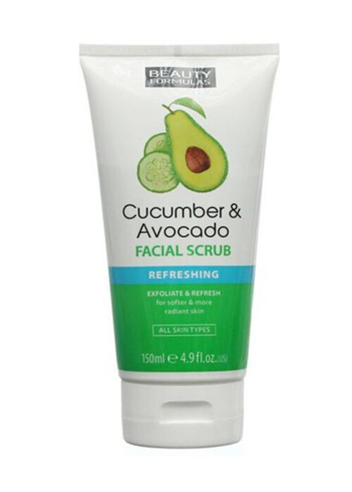 Beauty Formulas Cucumber & Avocado Facial Scrub Refreshing 150ml