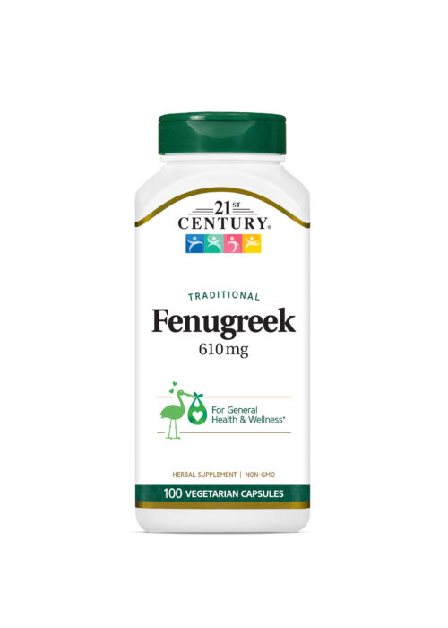 21st Century Fenugreek- 610mg 100 Vegetarian Capsules