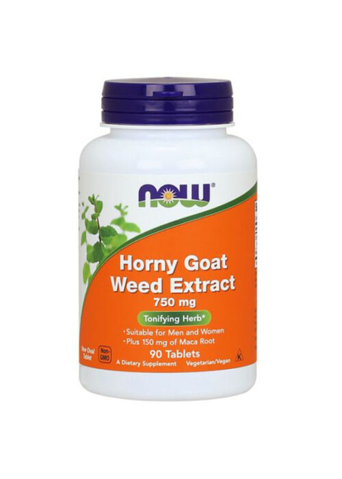 Now Horny Goat Weed Extract- 750 mg 90 Tablets