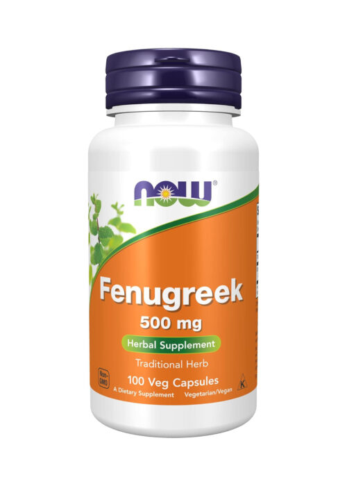 Now Fenugreek- 500 mg 100 Vegetarian Capsules