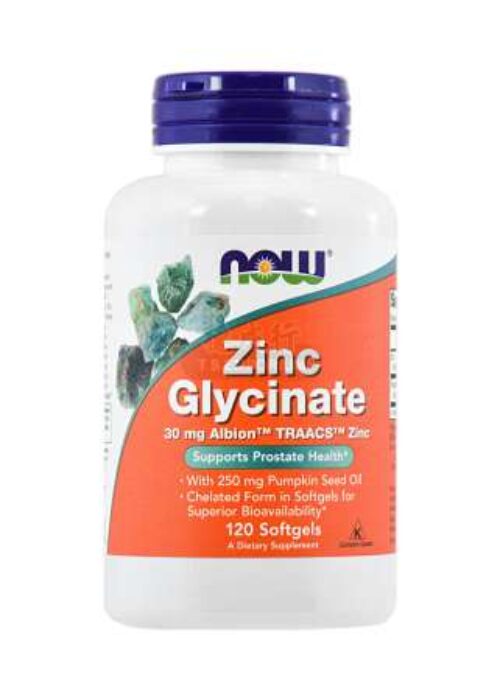 Now Zinc Glycinate- 120 Softgels