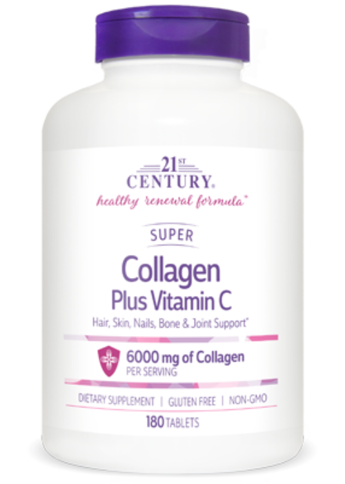 21st Century Super Collagen Plus Vit C 180 Tablets