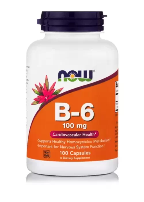 Now Vitamin B-6 100 mg Veg Capsules