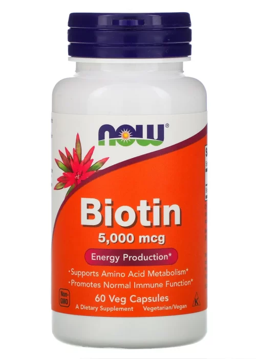 Now Biotin 5,000 mcg Veg Capsules