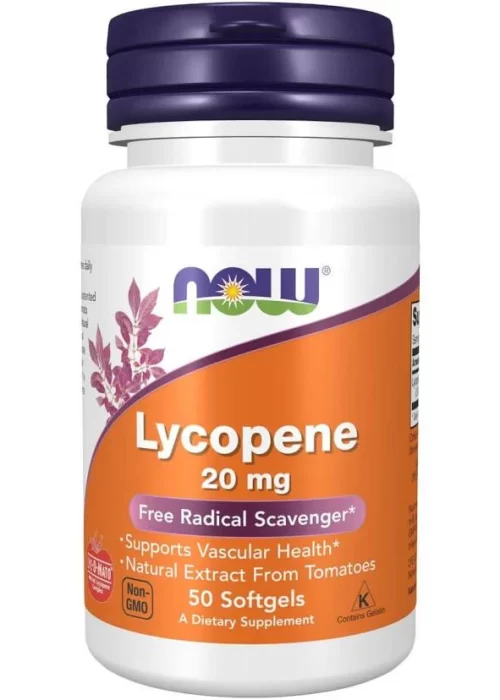 Now Lycopene 20 mg Softgels