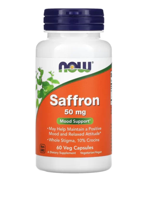 Now Saffron 50mg 60 Veg Capsules