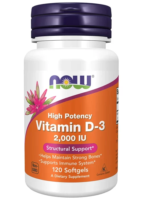 Now Vitamin D-3 2000 IU Softgels